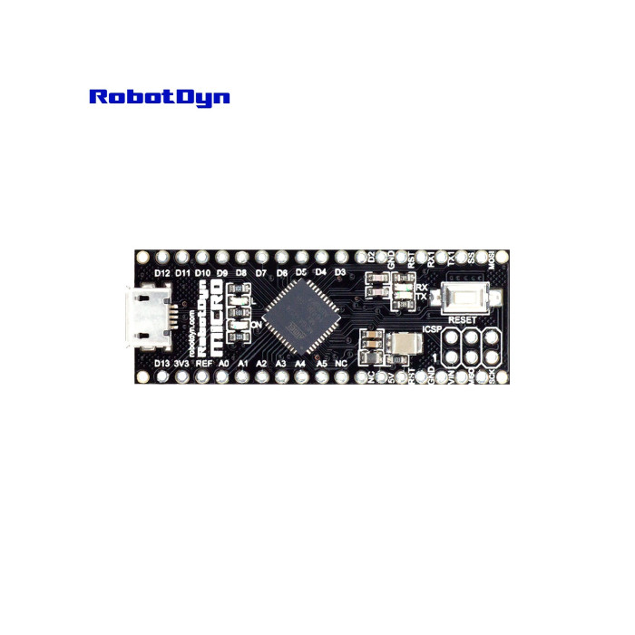 Контролер Micro ATmega32U4-MU MicroUSB RobotDyn