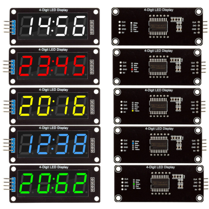 Дисплей світлодіодний семисегментний чотирьохрозрядний TM1637 Diymore