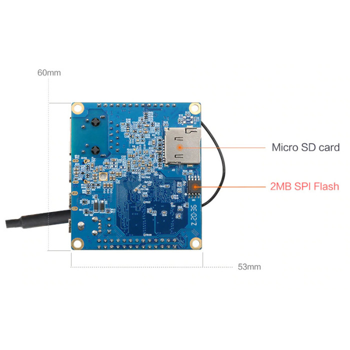 Одноплатний комп'ютер Orange Pi Zero 2 H616 64bit 1ГБ