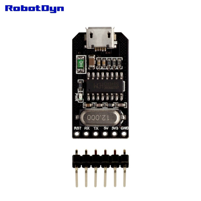 Конвертер MicroUSB-TTL CH340G RobotDyn