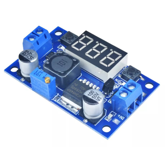 Модуль перетворювач понижуючий LM2596 DC-DC з дисплеєм Diymore