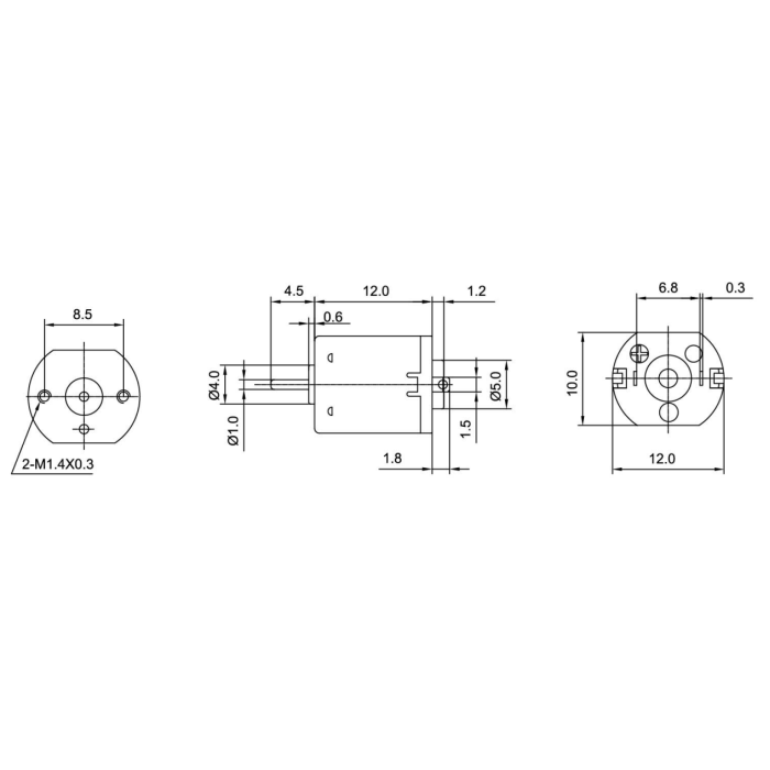 Двигун колекторний (щітковий) DC Pro KC-N10VA 1.5 - 6V
