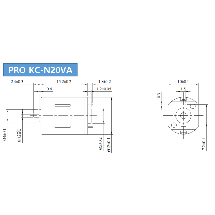 Двигун колекторний (щітковий) DC Pro KC-N20VA 3,7 - 12V