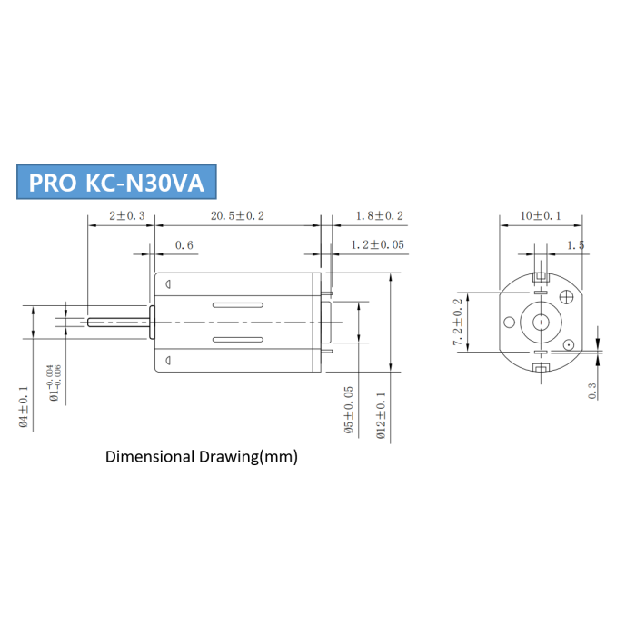 Двигун колекторний (щітковий) DC Pro KC-N30VA 3,7 - 12V