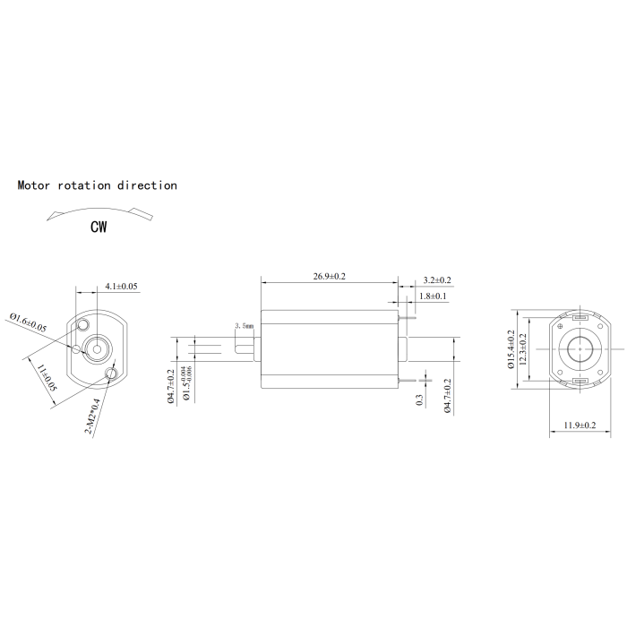 Двигун колекторний (щітковий) DC Pro KC-050SH 7 - 8V