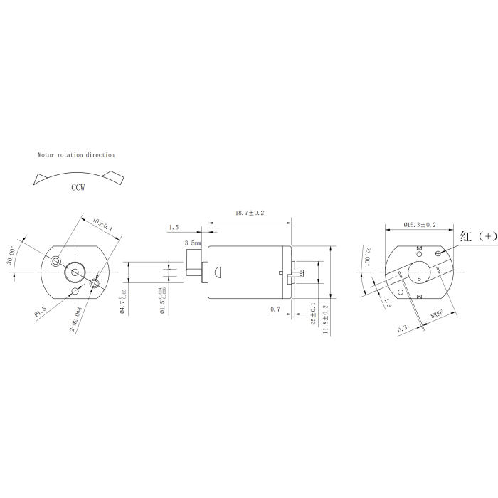 Двигун колекторний (щітковий) DC Pro KC-030PK 3 - 12V