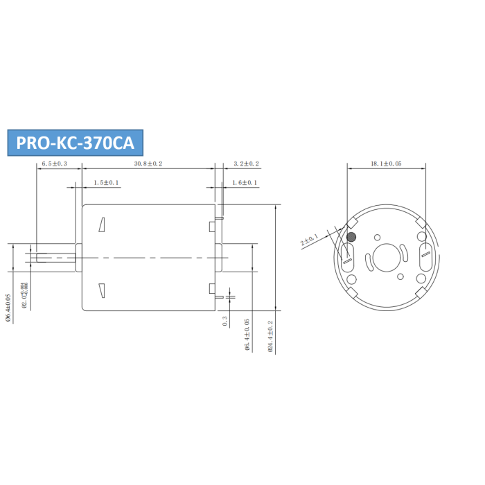 Двигун колекторний (щітковий) DC Pro KC-370СA 8 - 24V