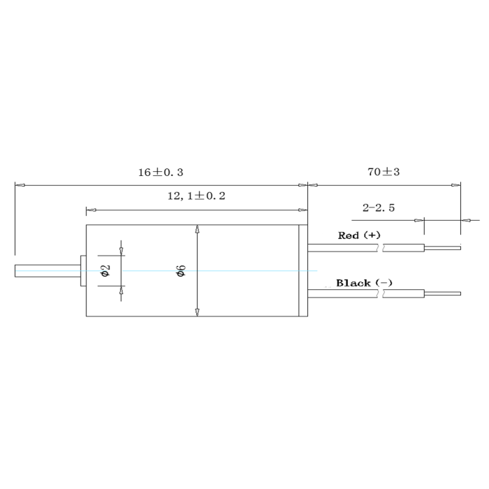 Мікромотор DC PRO-0612 3В 6мм