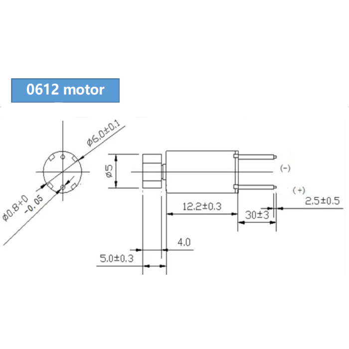 Мікромотор DC PRO-0612 3В 6мм