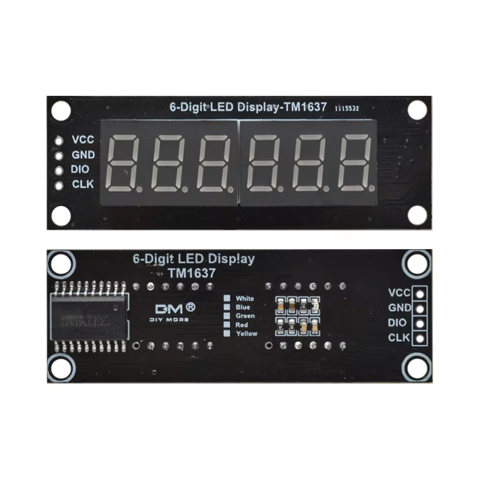 Дисплей світлодіодний семисегментний шестирозрядний TM1637 Diymore