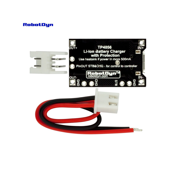 Модуль для зарядки Li-Ion акумуляторів із захистом  TP4056 MicroUSB RobotDyn
