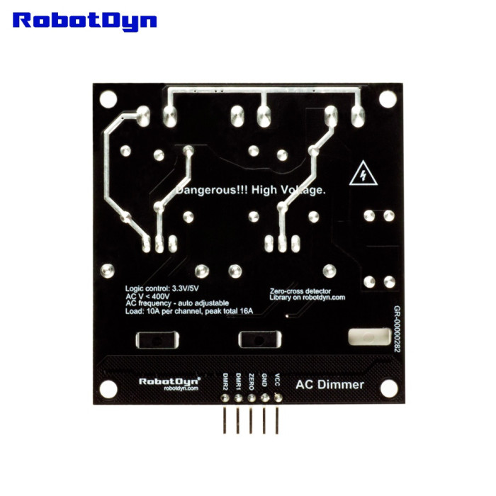 Діммер змінного струму двоканальний 220V / 110V 10A RobotDyn