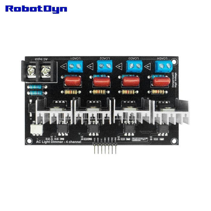 Діммер змінного струму чотирьохканальний 110 / 220V 10A RobotDyn
