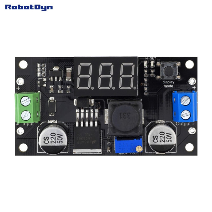 Модуль перетворювач понижуючий LM2596 з LED дисплеєм RobotDyn