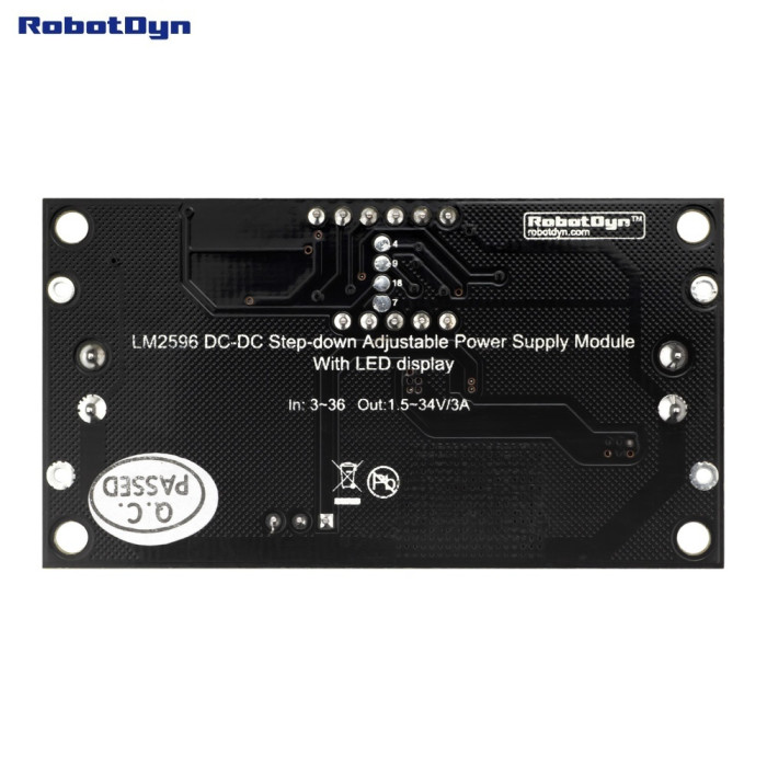 Модуль перетворювач понижуючий LM2596 з LED дисплеєм RobotDyn