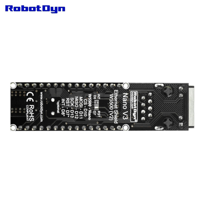 Мережевий Шилд W5500 (V2) для Nano v3 RobotDyn