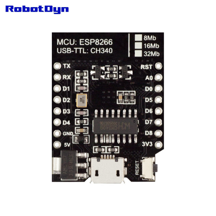 Контролер для розробки WIFI D1 MINI ESP8266 CH340G