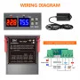 Контролер температури і вологості STC-3028 12/110-220v  з датчиком